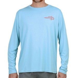 REEL LIFE American Flag Freedom Fishing UPF 50 Long Sleeve Tee Size M